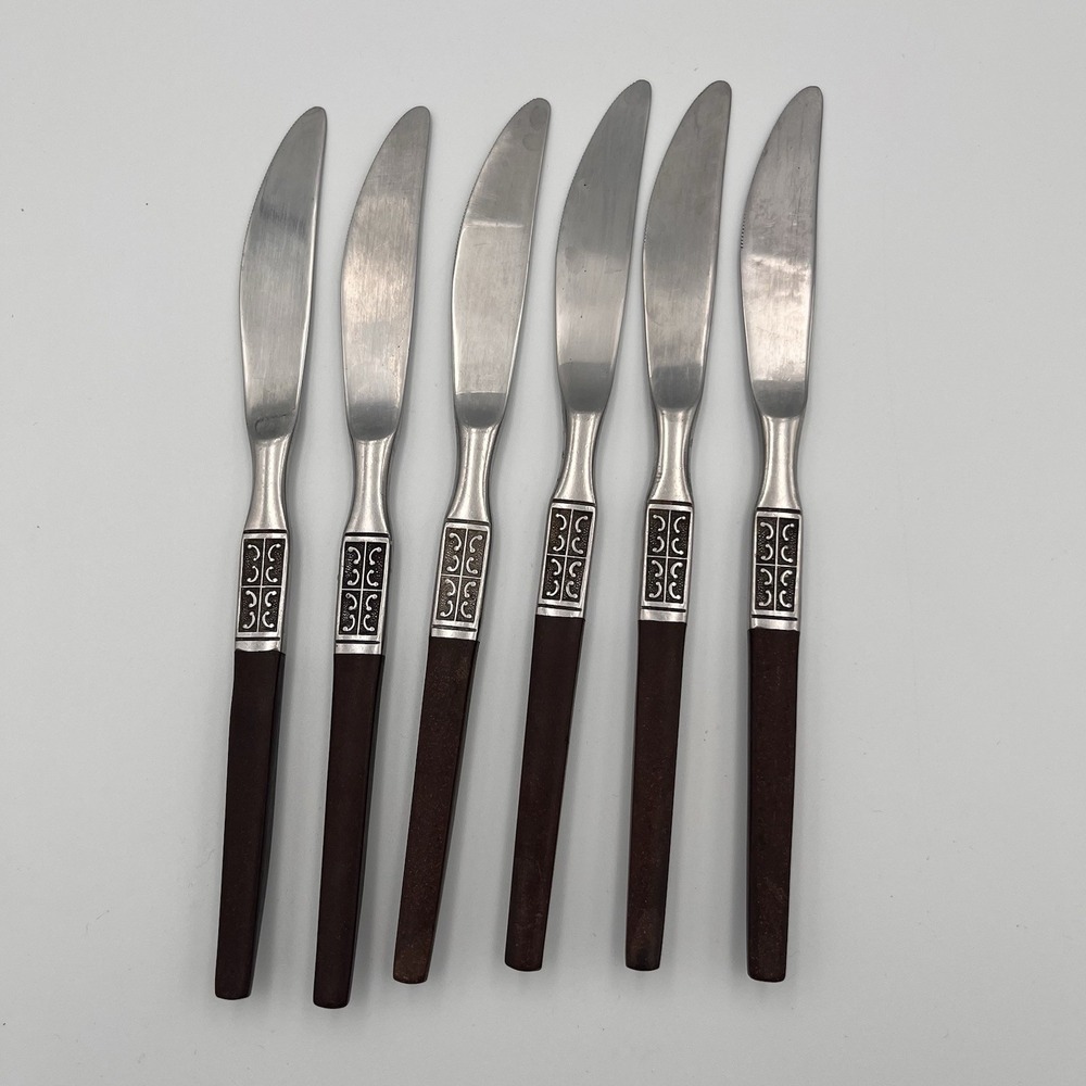 Knives Ekco Eterna La Joya MCM Japan Stainless Danish Modern Flatware Set Of 6
